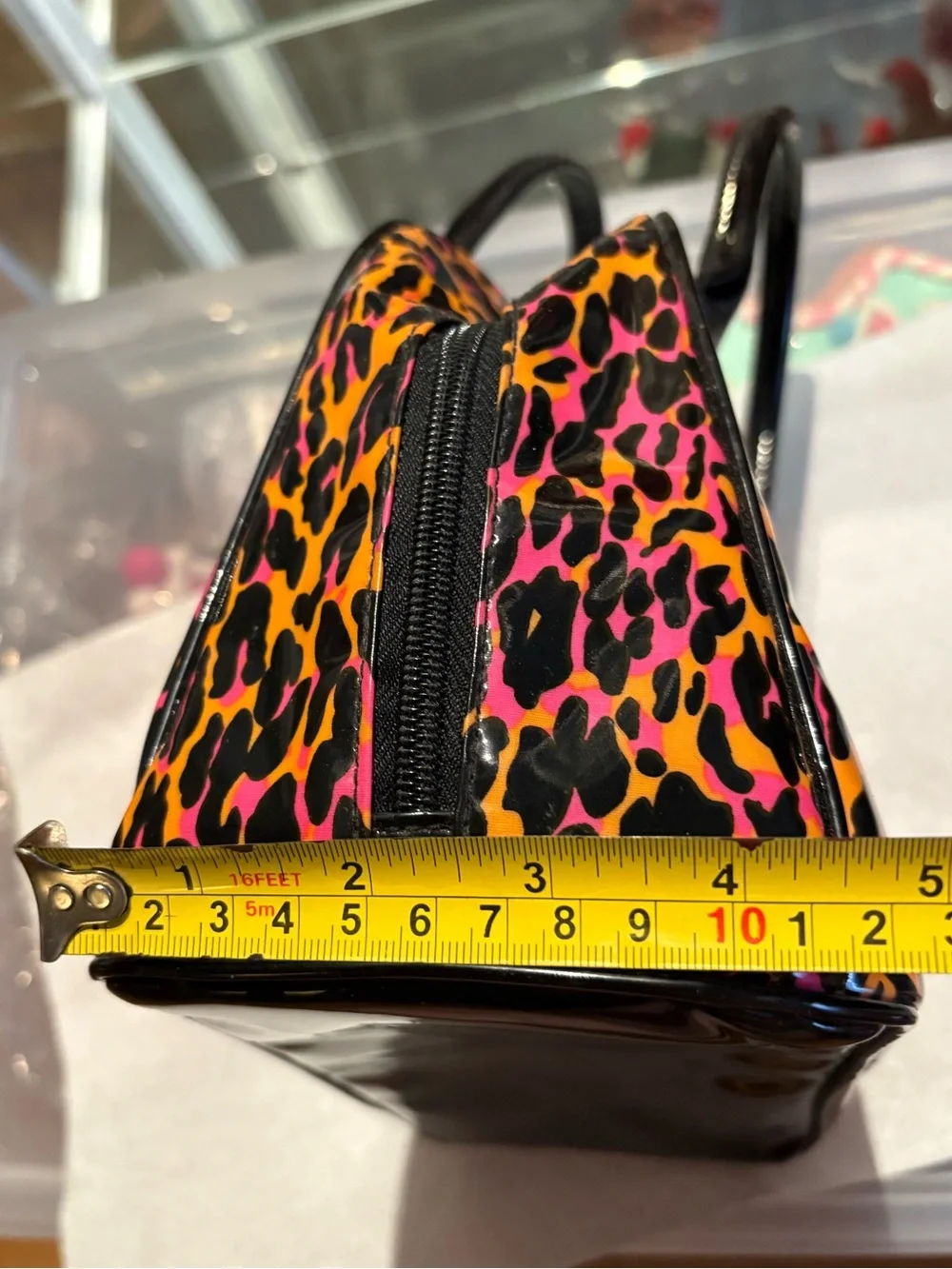 VTG Y2K Betseyville by Betsey Johnson Cheetah Leopard Makeup Toiletry Bag